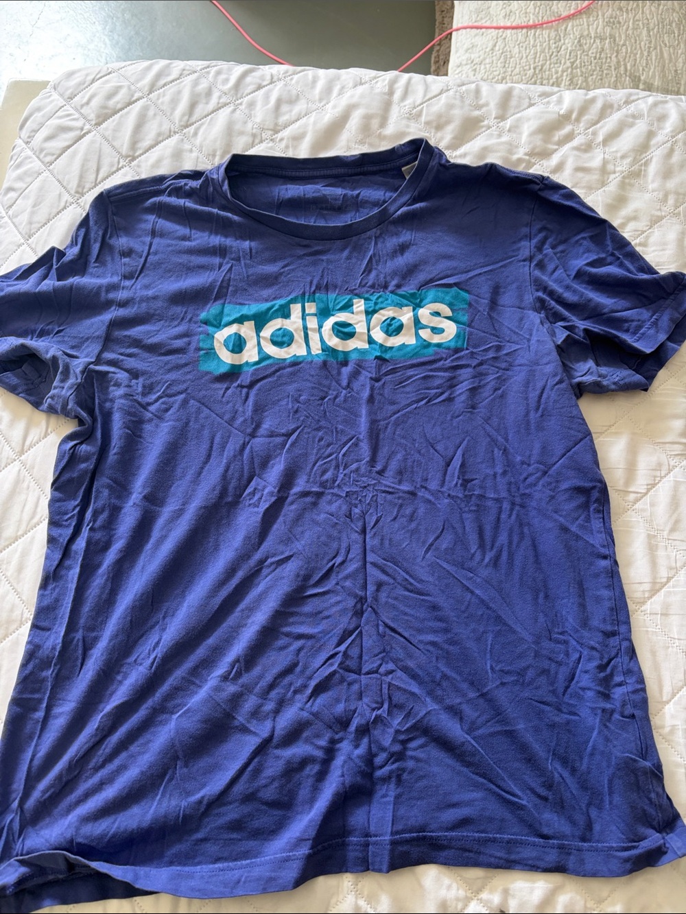 adidas Royal Blue Tee with Teal Logo